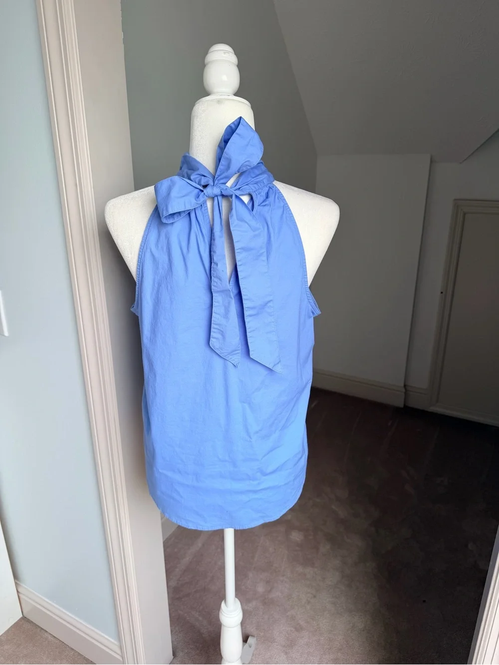 J. Crew Blue Halter Neck Women's Top